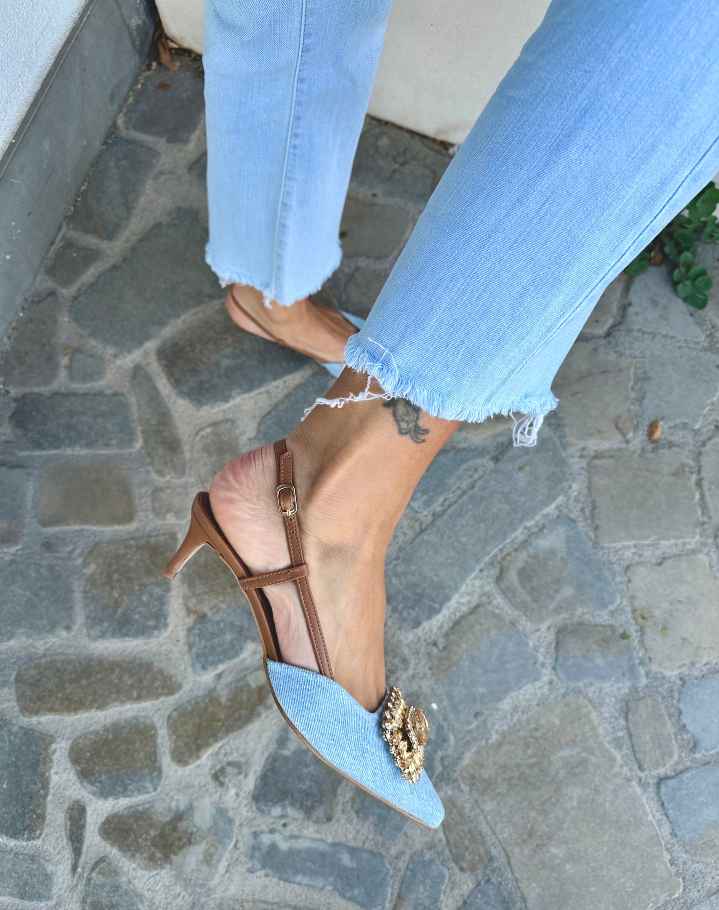 SLINGBACK JEANS