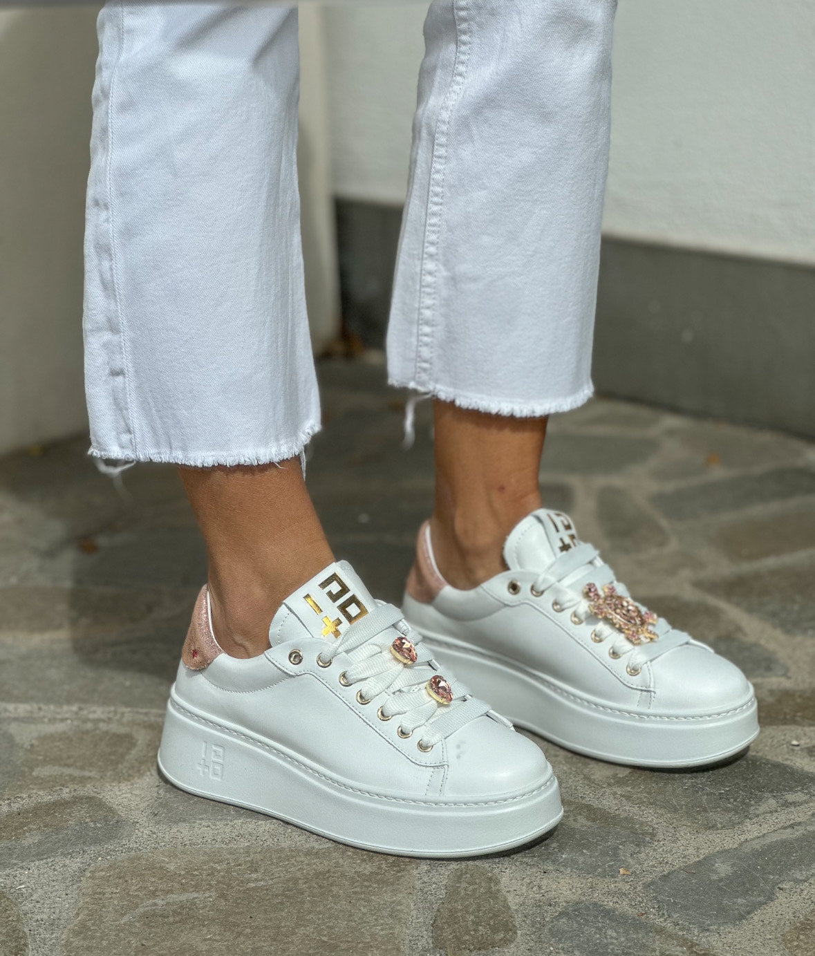 SNEAKERS PIA ORO ROSA