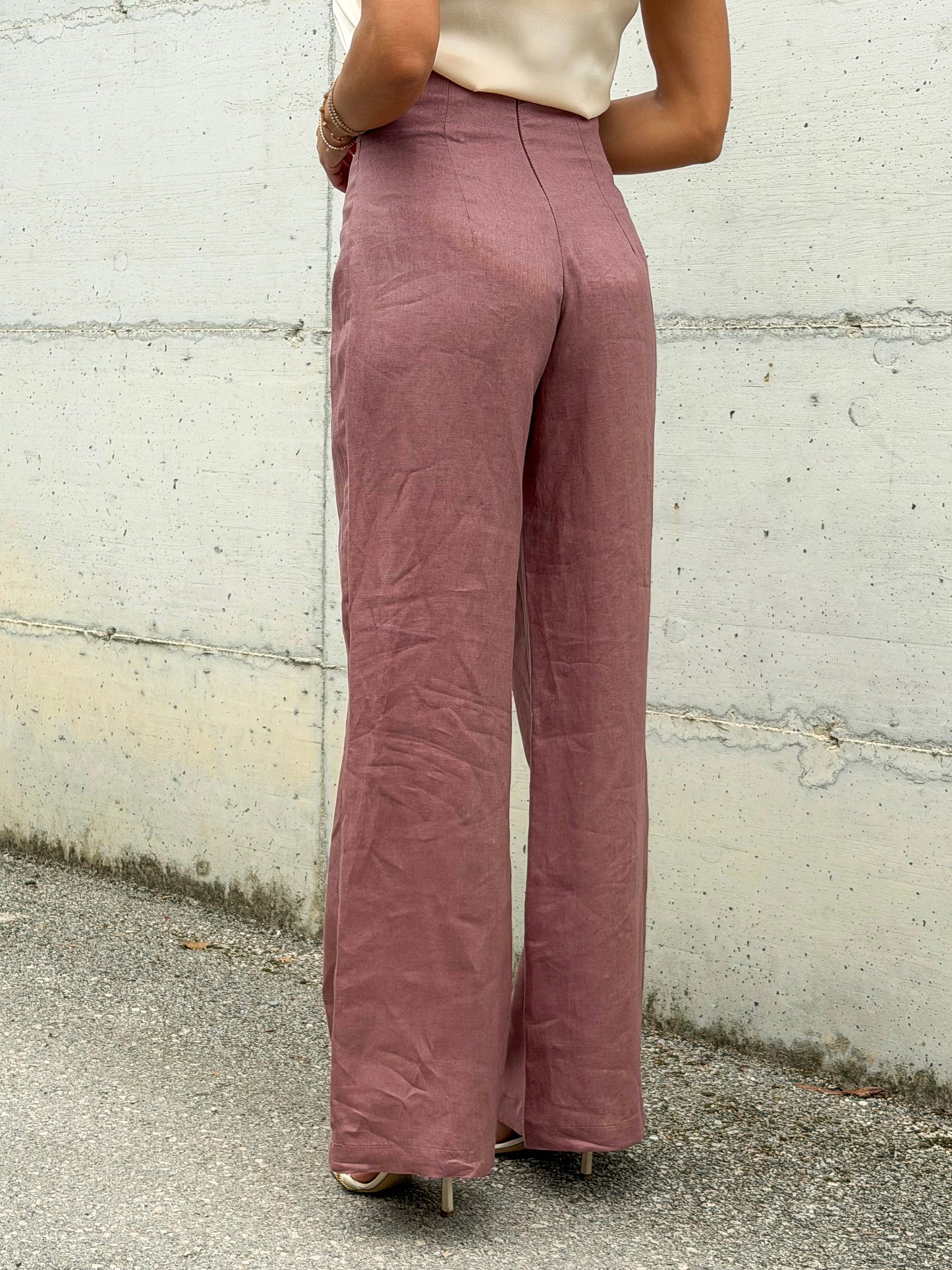 PANTALONE LINO COFFEE