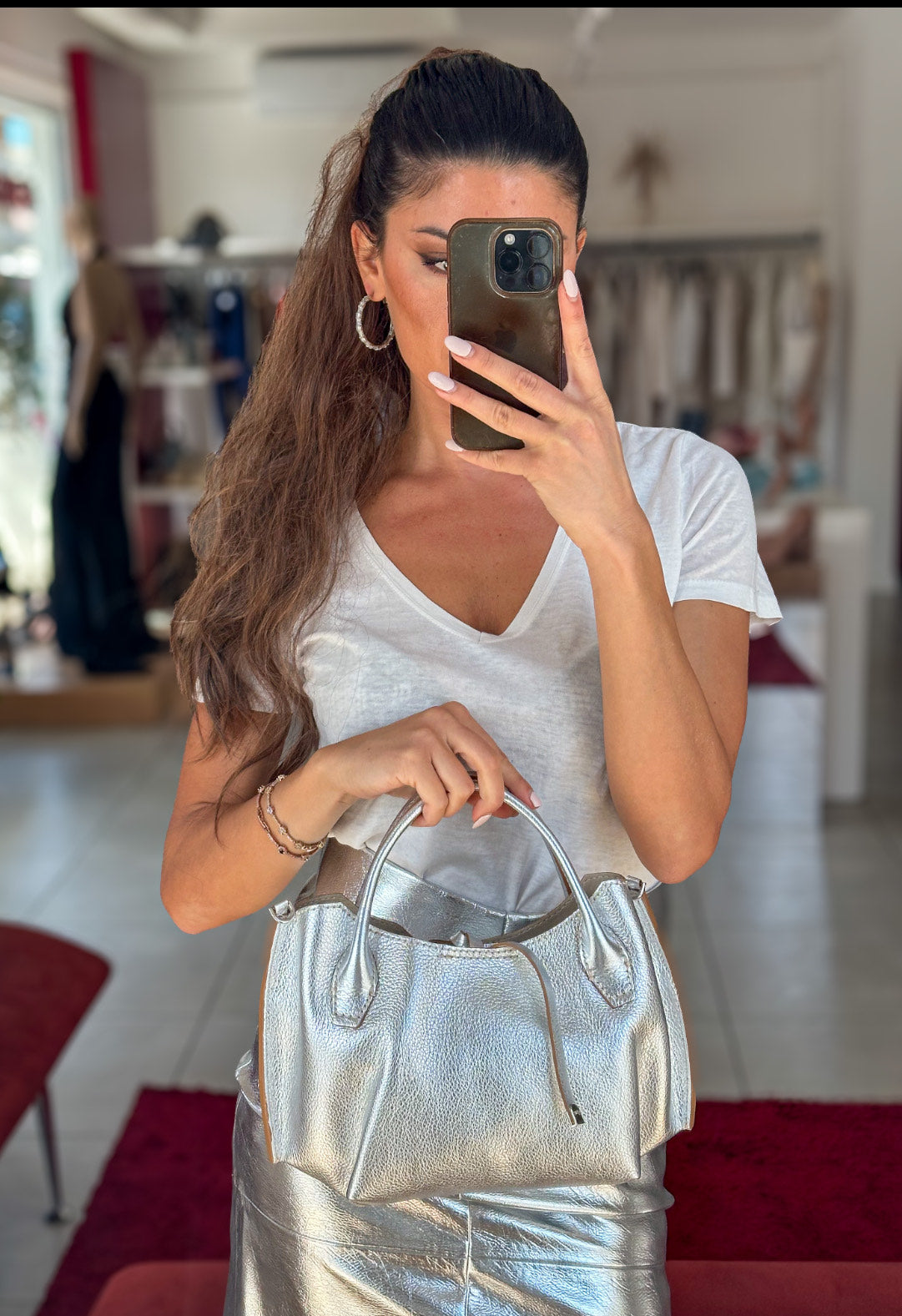 BORSA FIAMMA ARGENTO