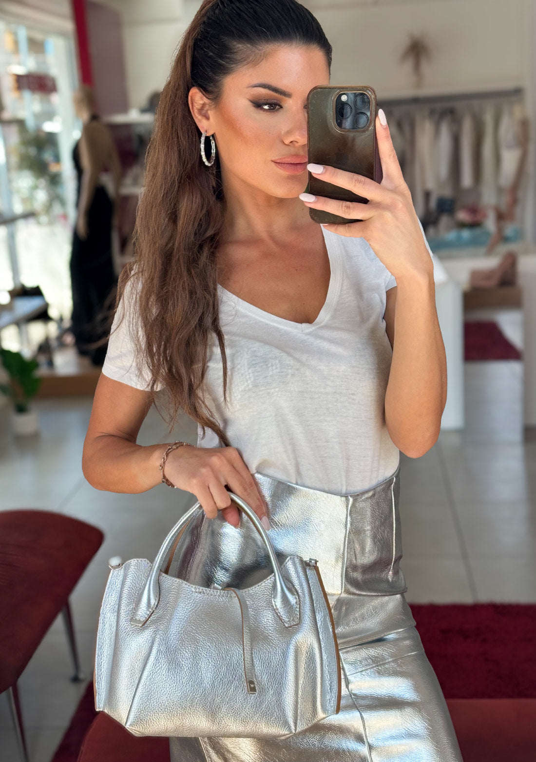 BORSA FIAMMA ARGENTO