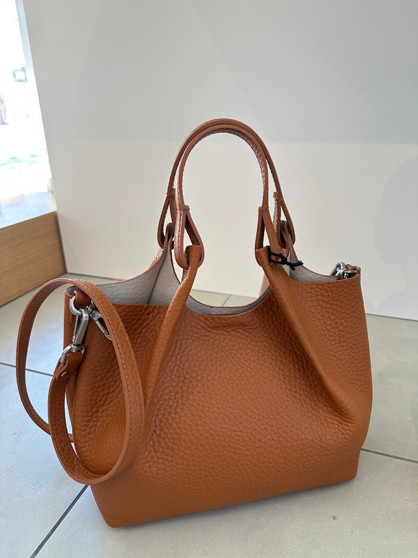 BORSA DUA CUOIO