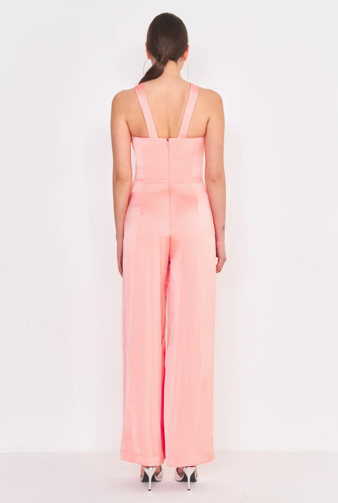 JUMPSUIT SATINATA SALMONE
