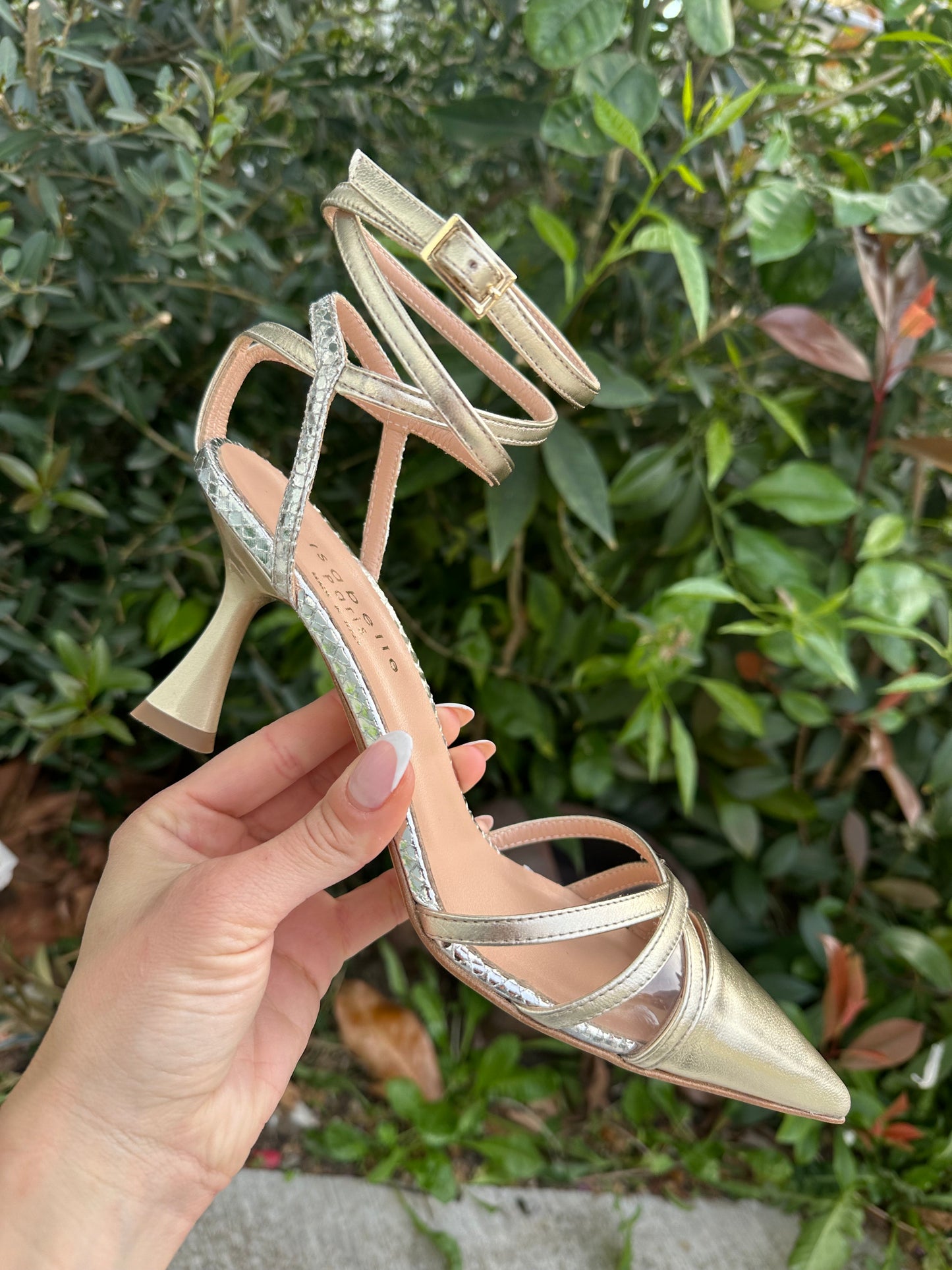 SLINGBACK PELLE PLATINO