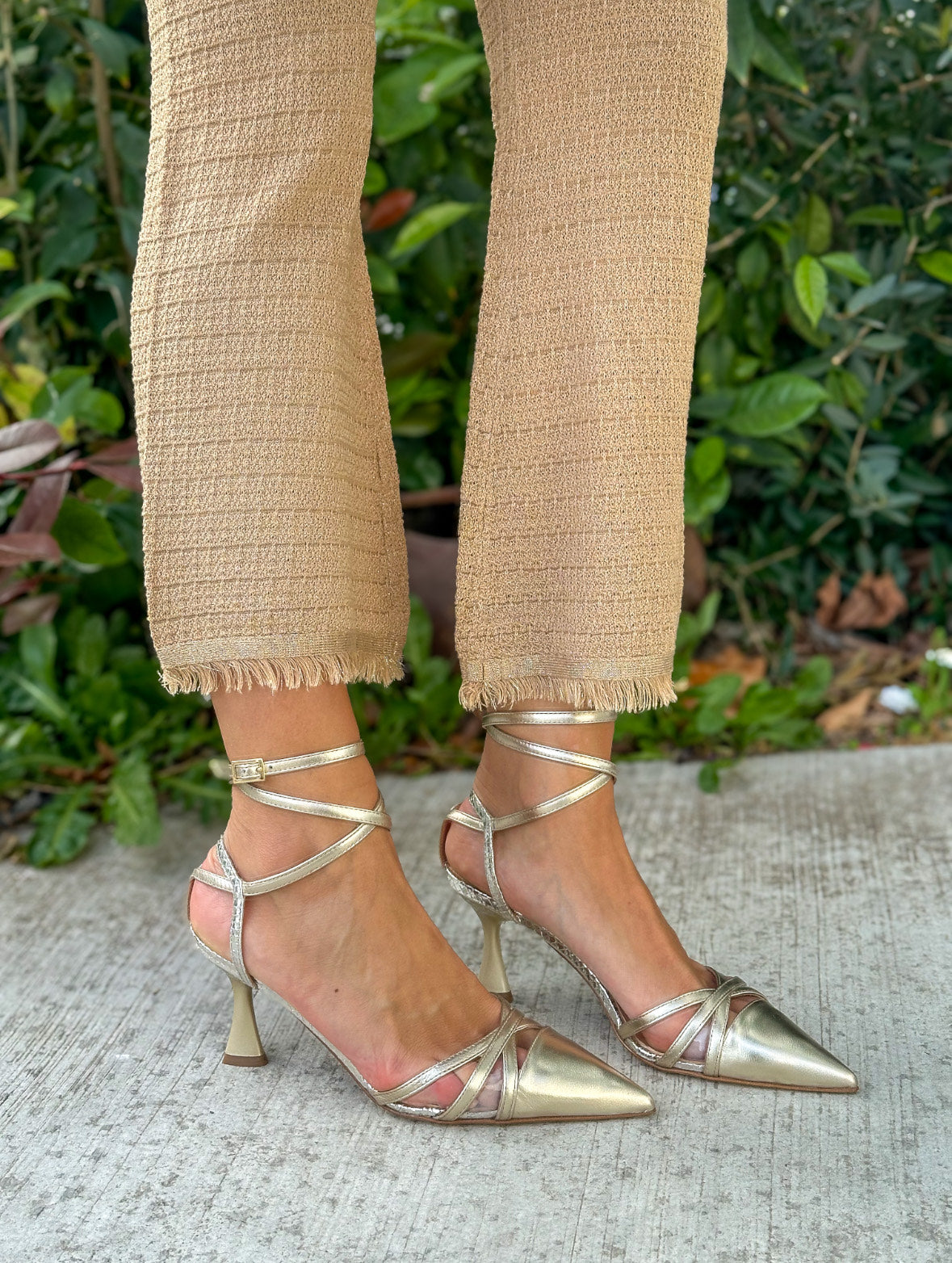 SLINGBACK PELLE PLATINO