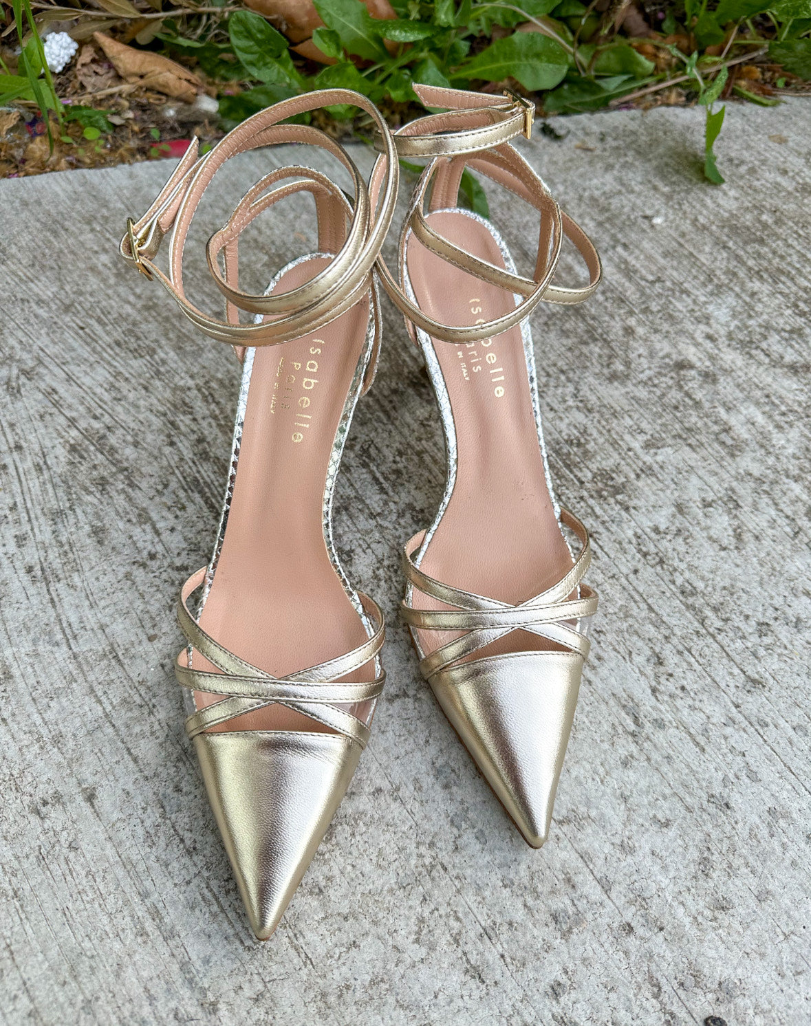 SLINGBACK PELLE PLATINO