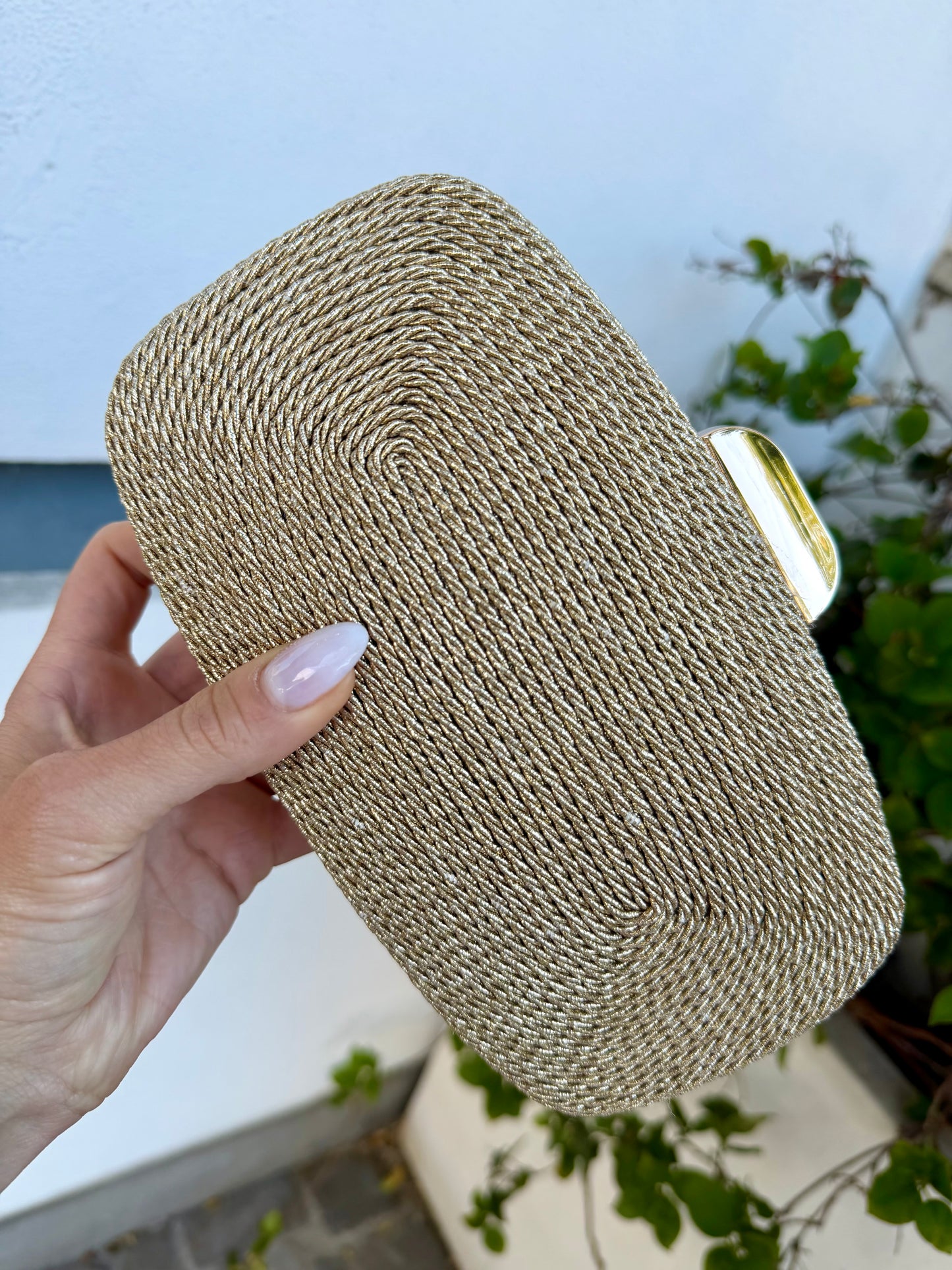 POCHETTE IN CORDA ORO