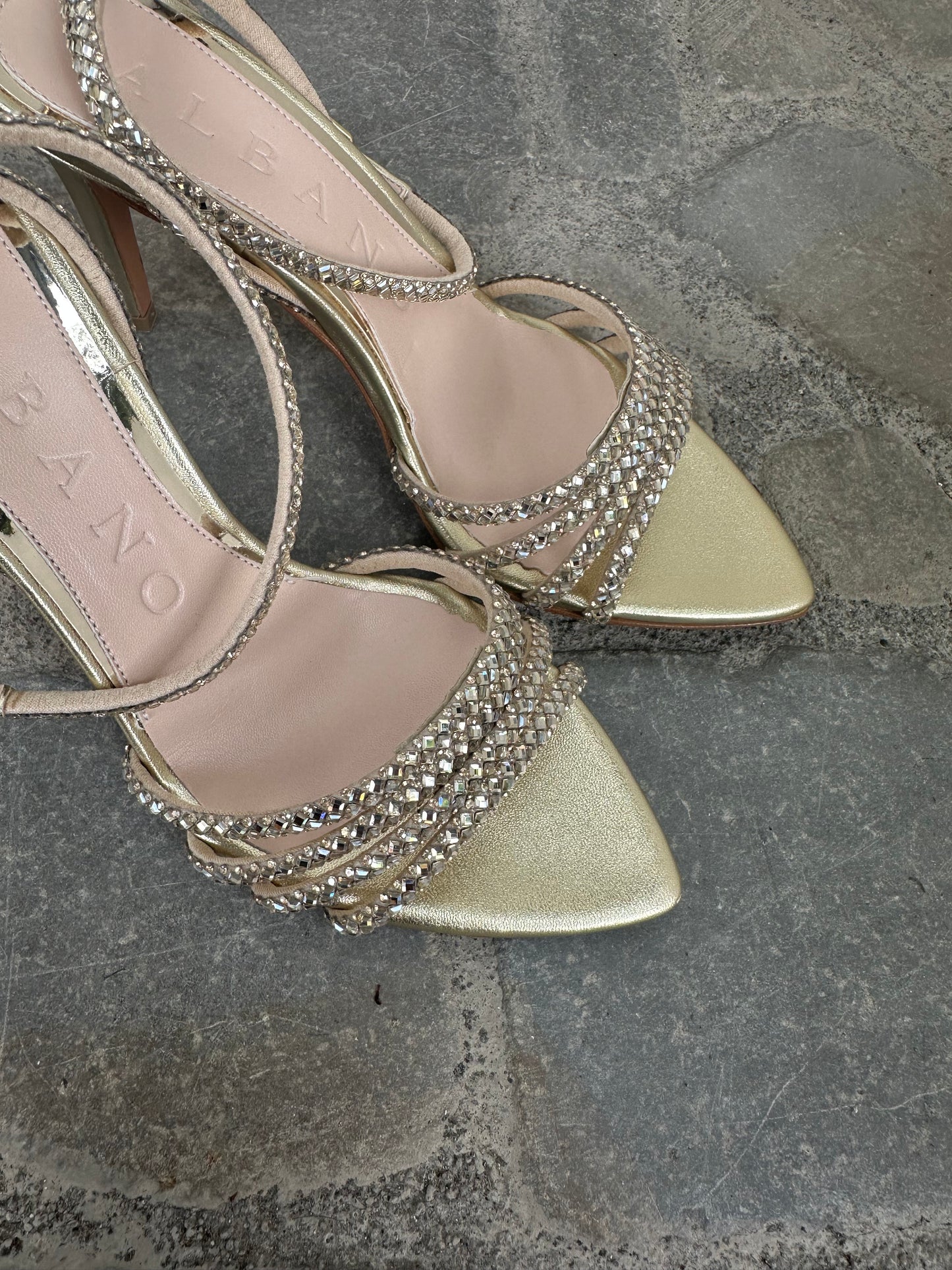 SANDALO STRASS PLATINO