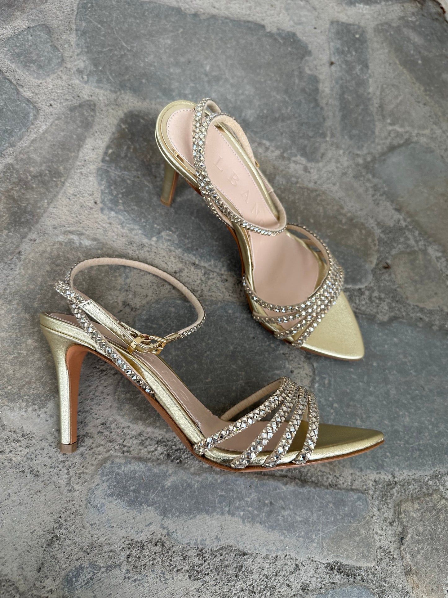 SANDALO STRASS PLATINO
