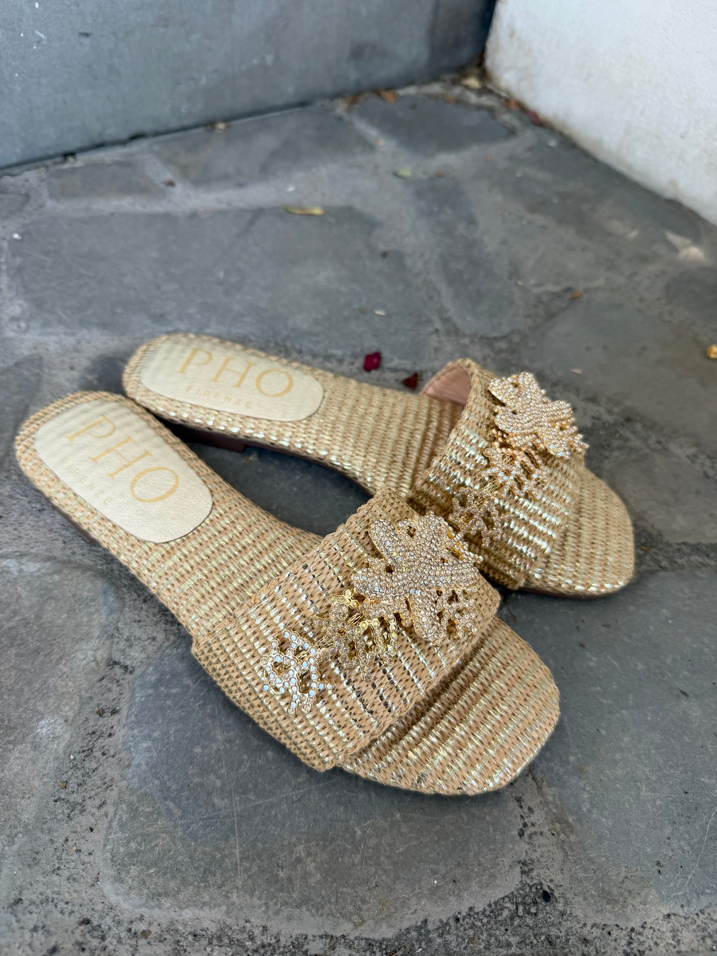 CIABATTINA RAFIA BEIGE