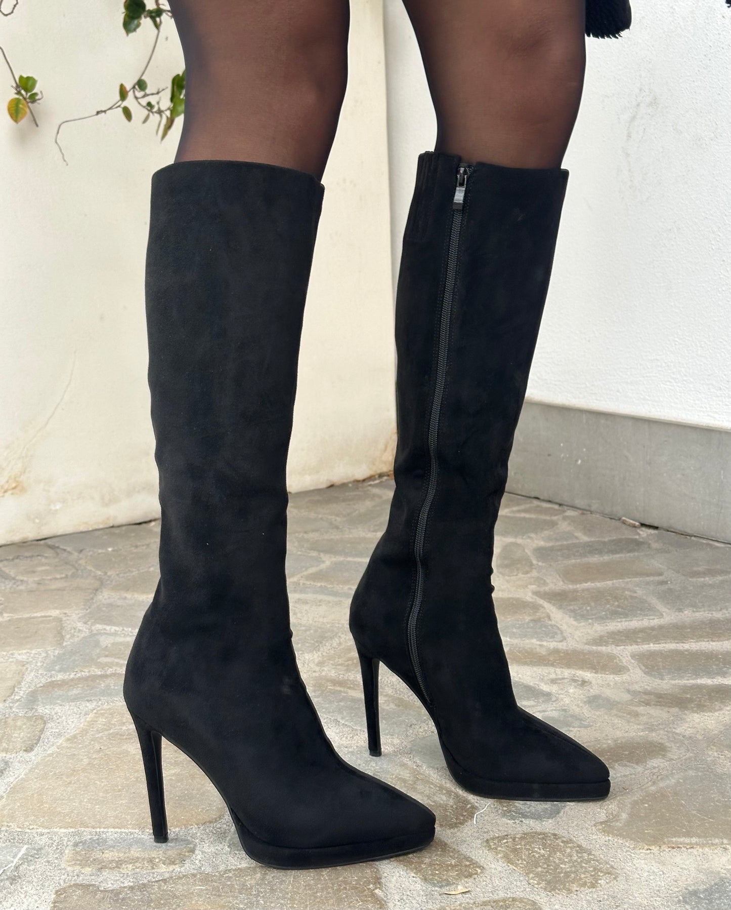 STIVALE CAMOSCIO NERO