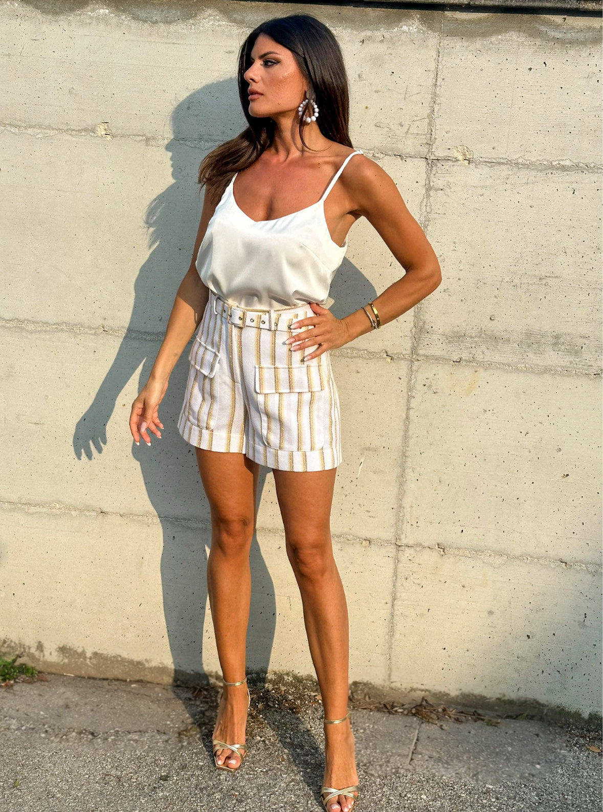 PANTALONCINO SAFARI BIANCO