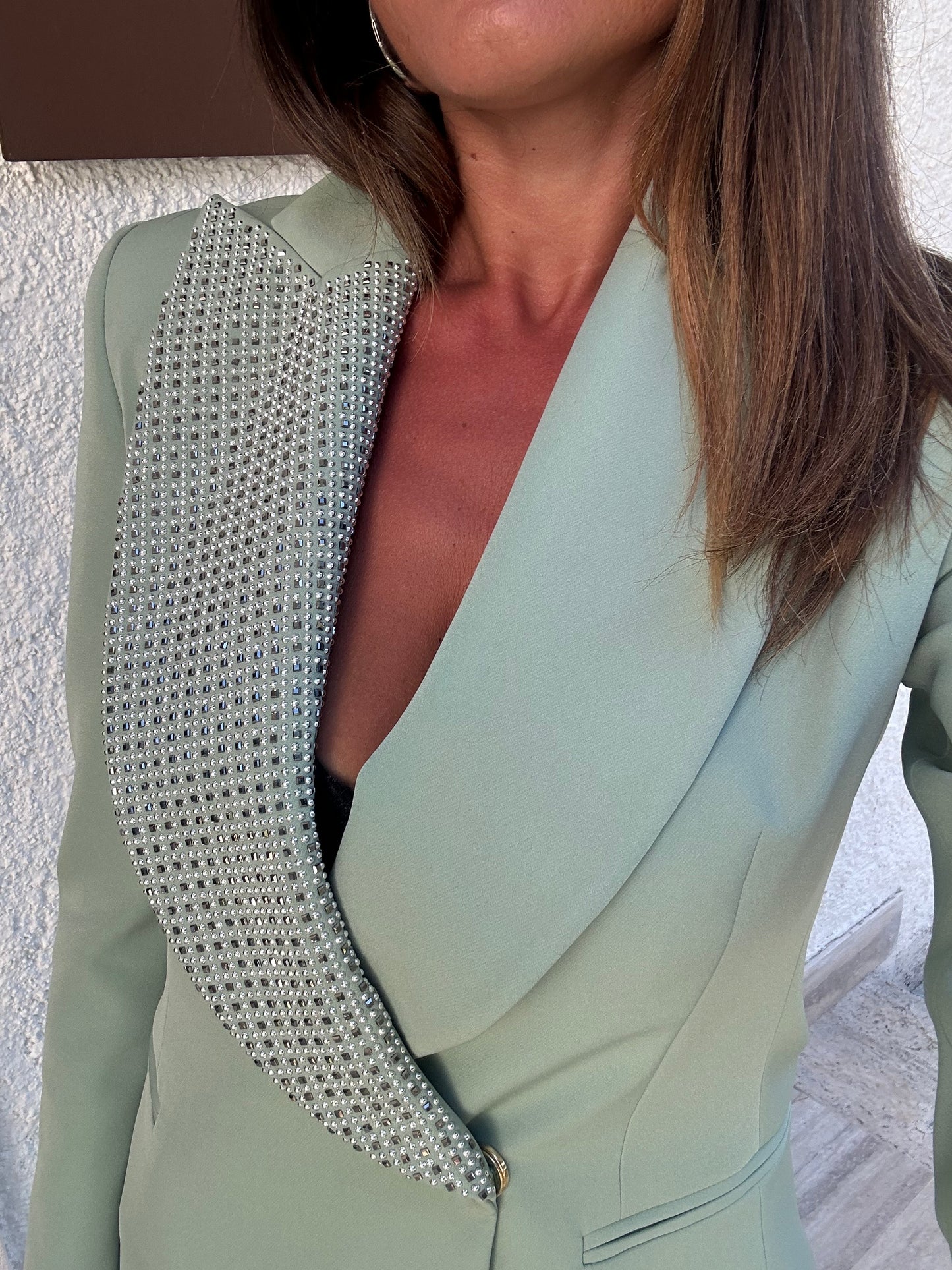 TAILLEUR STUDS VERDE SALVIA