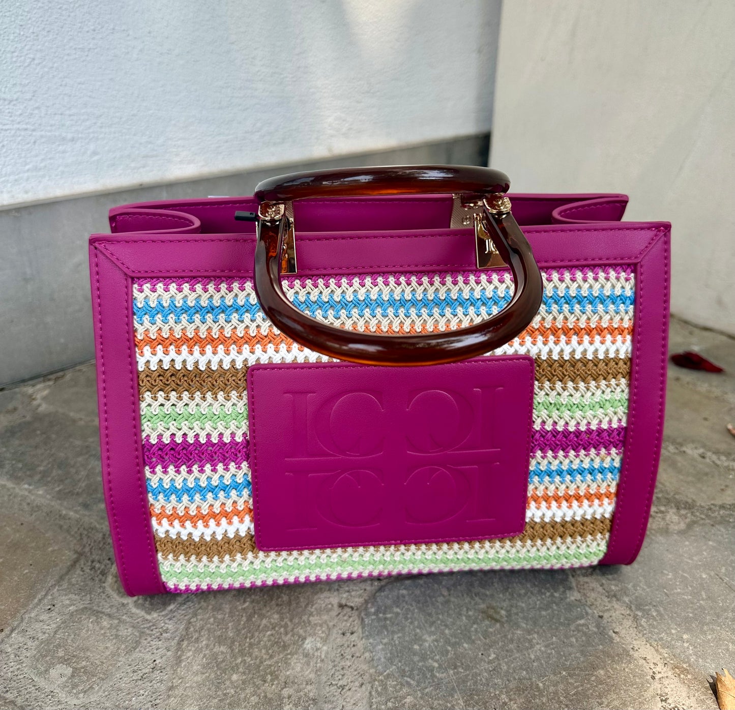 BORSA BRANDICCHI FUXIA