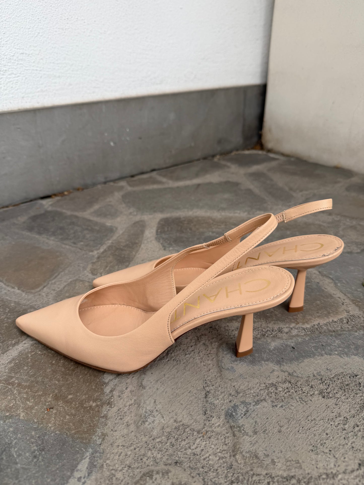 SLINGBACK IN PELLE NUDE