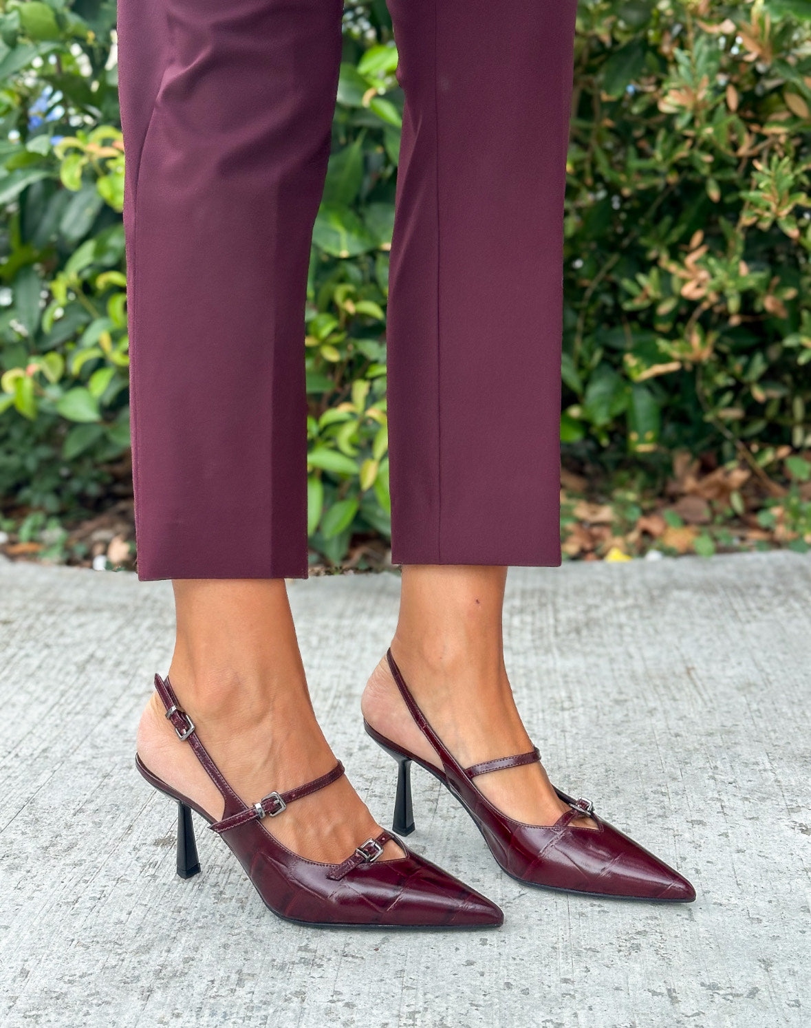 SLINGBACK IN COCCO BORDEAUX