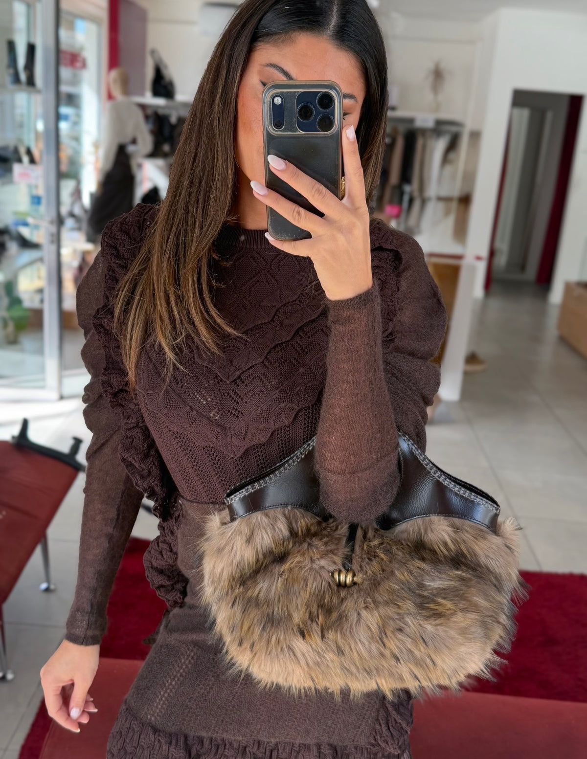BORSA INFINITY MARRONE
