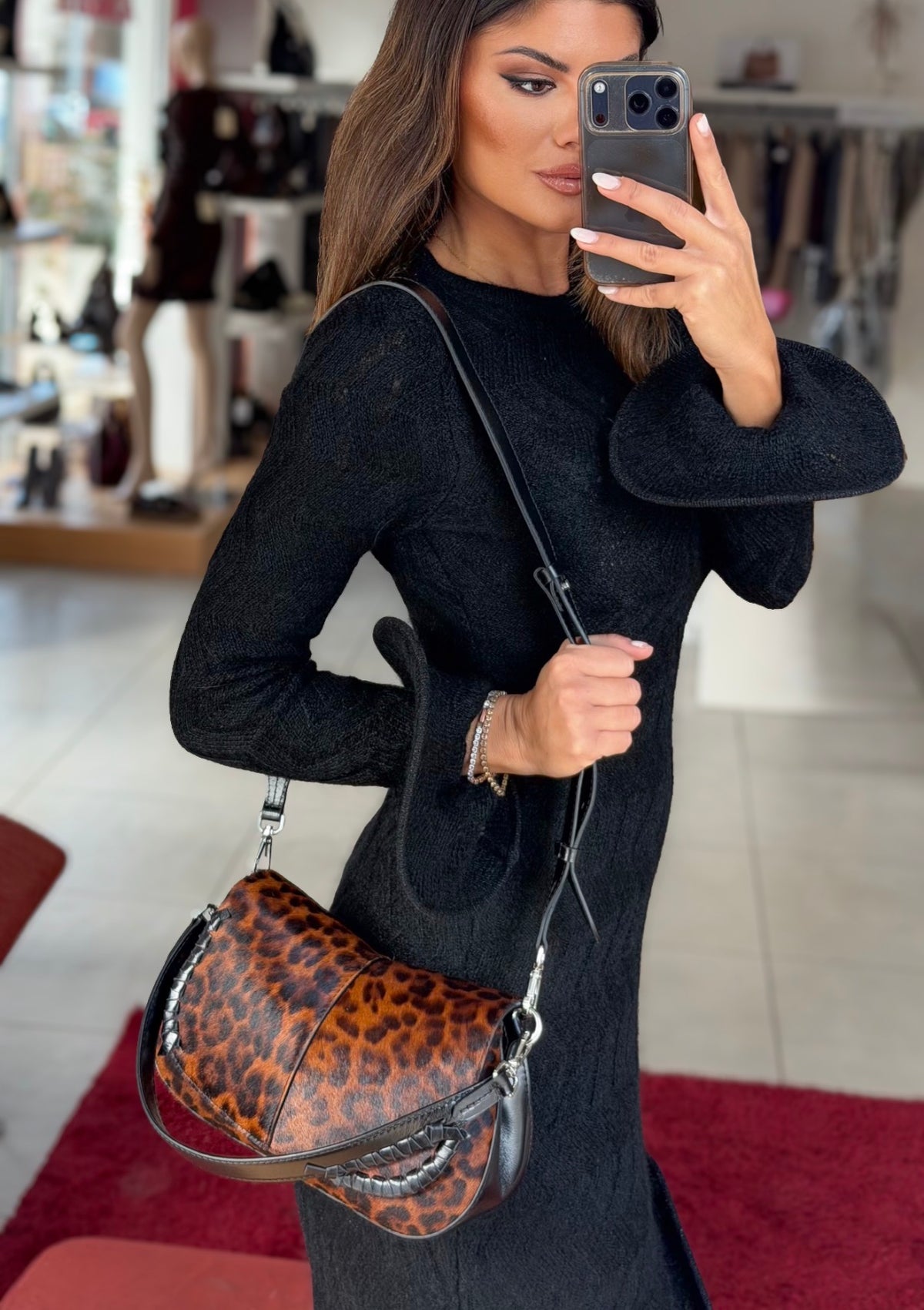 BORSA HELENA ROUND LEOPARDATA