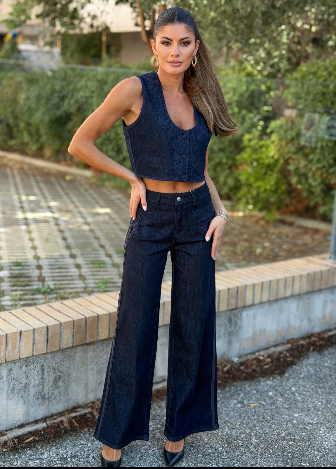 JEANS MOSA BLU