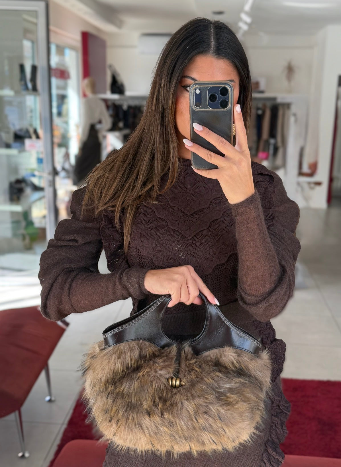 BORSA INFINITY MARRONE