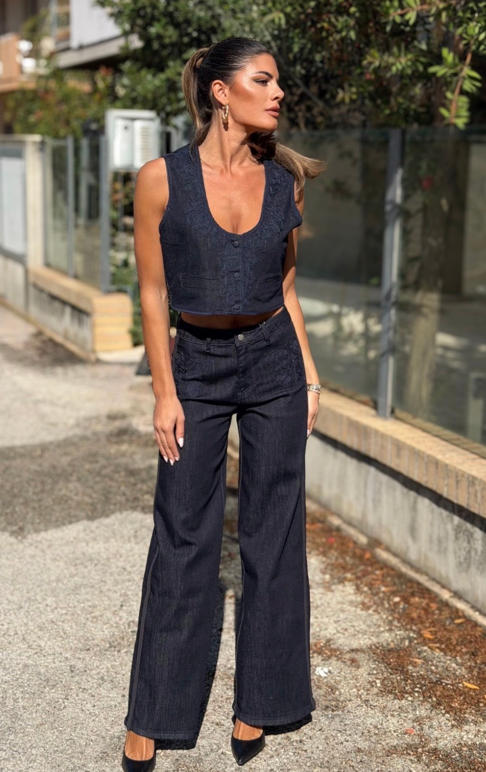 JEANS MOSA BLU