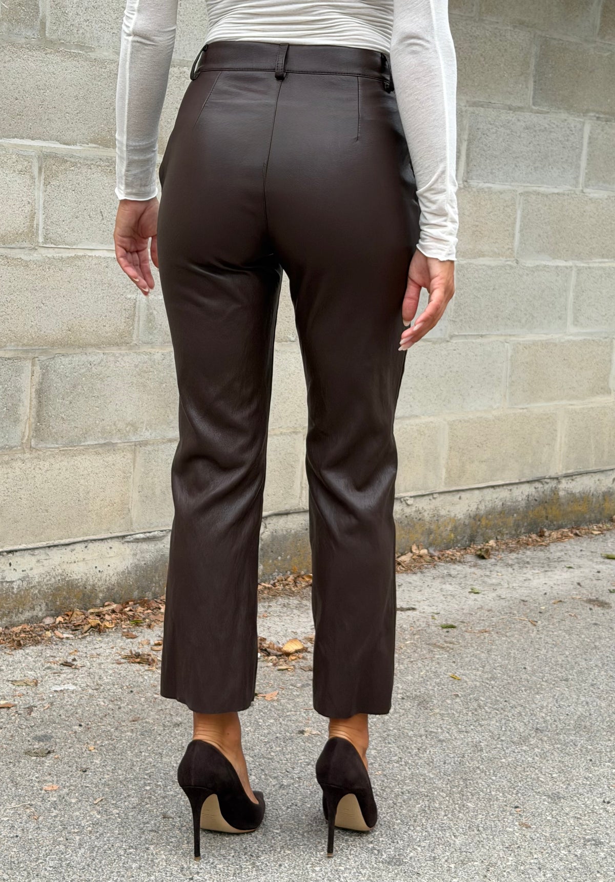 PANTALONE ECOPELLE MARRONE