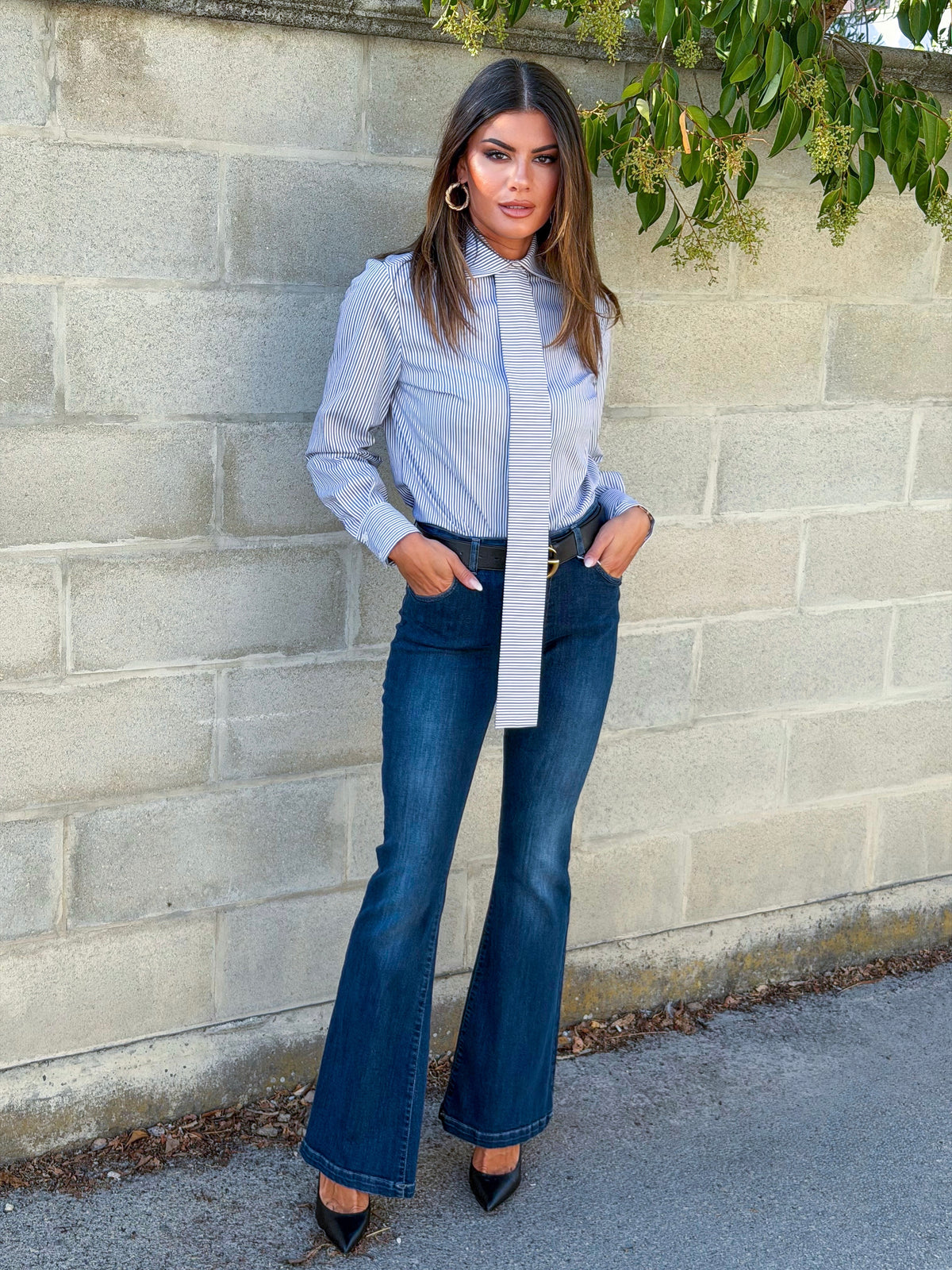 JEANS ZAMPA BLU