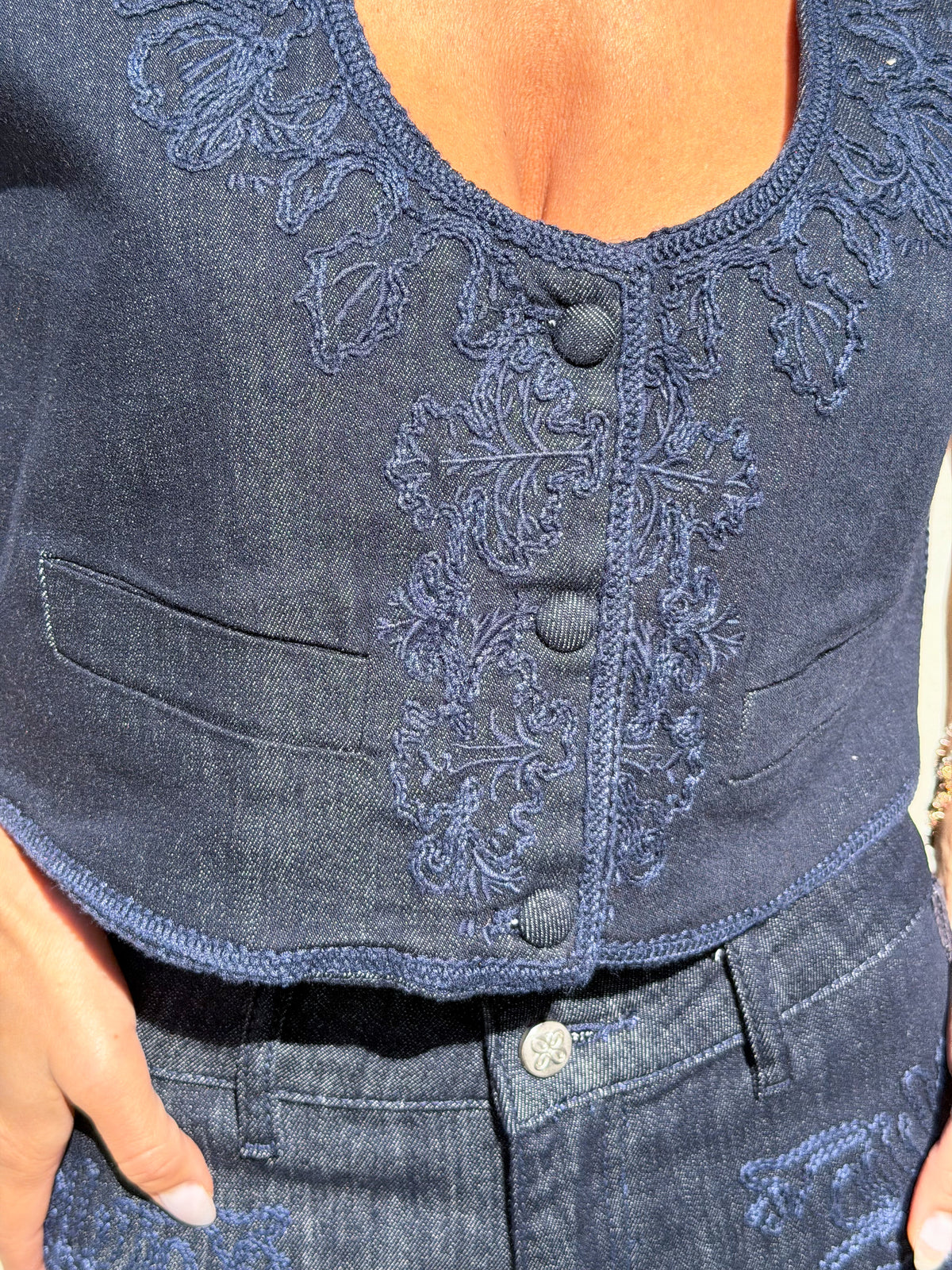 GILET MOSA BLU