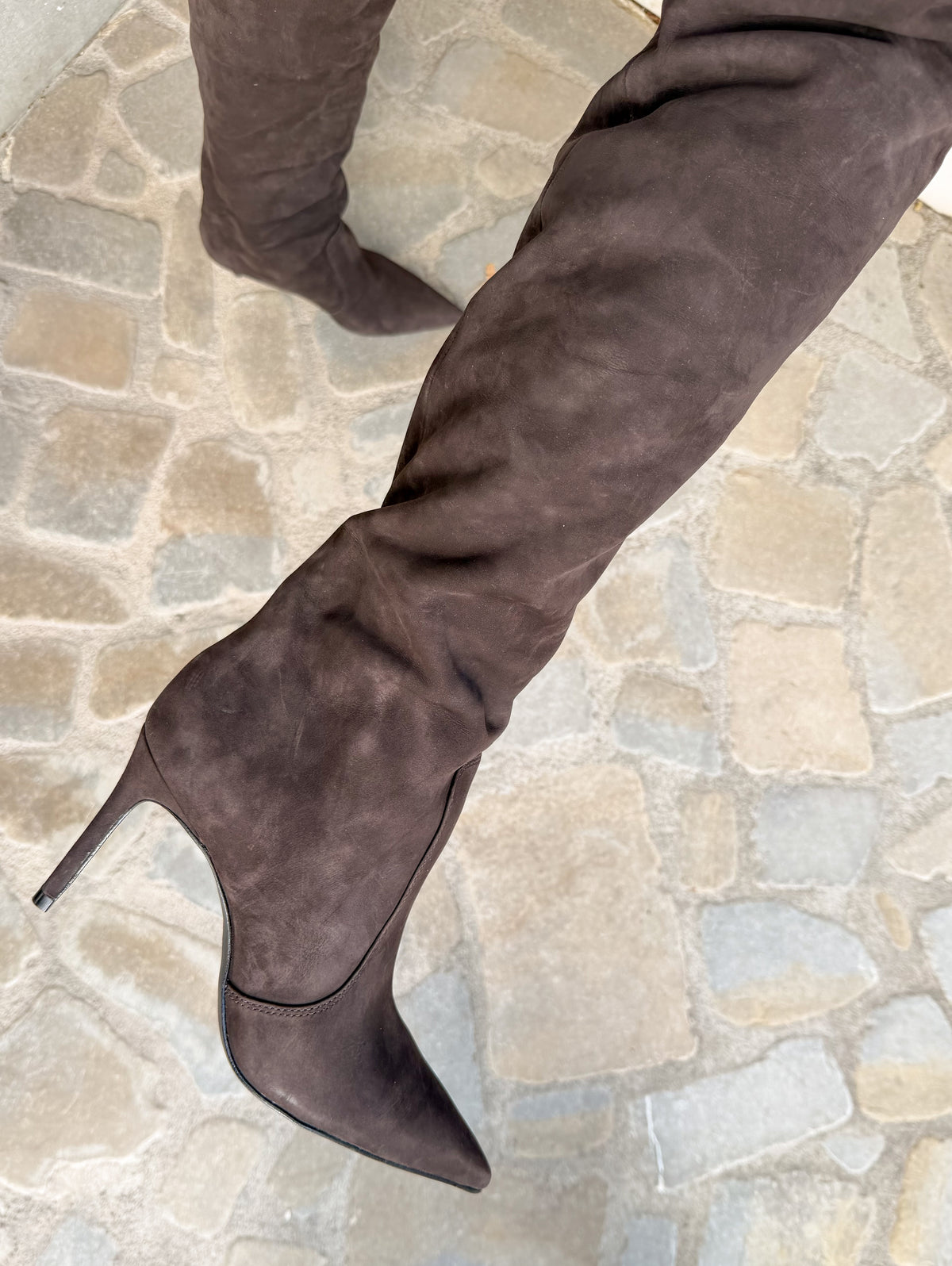 STIVALE CAMOSCIO MARRONE