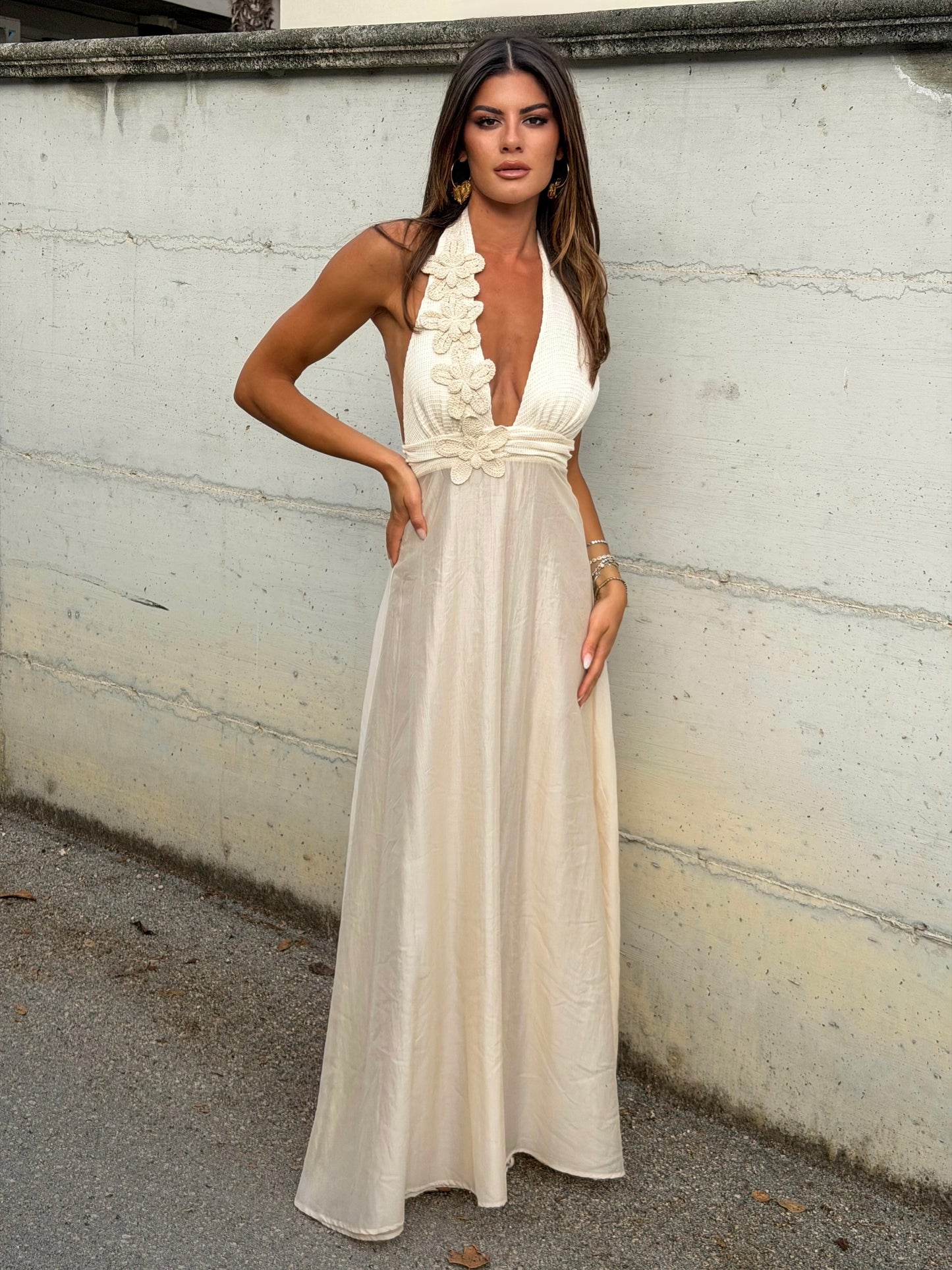 ABITO LUNGO BEIGE