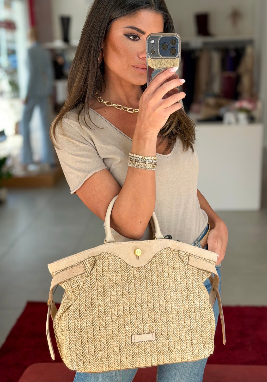 BORSA CLAUDETTE SABBIA