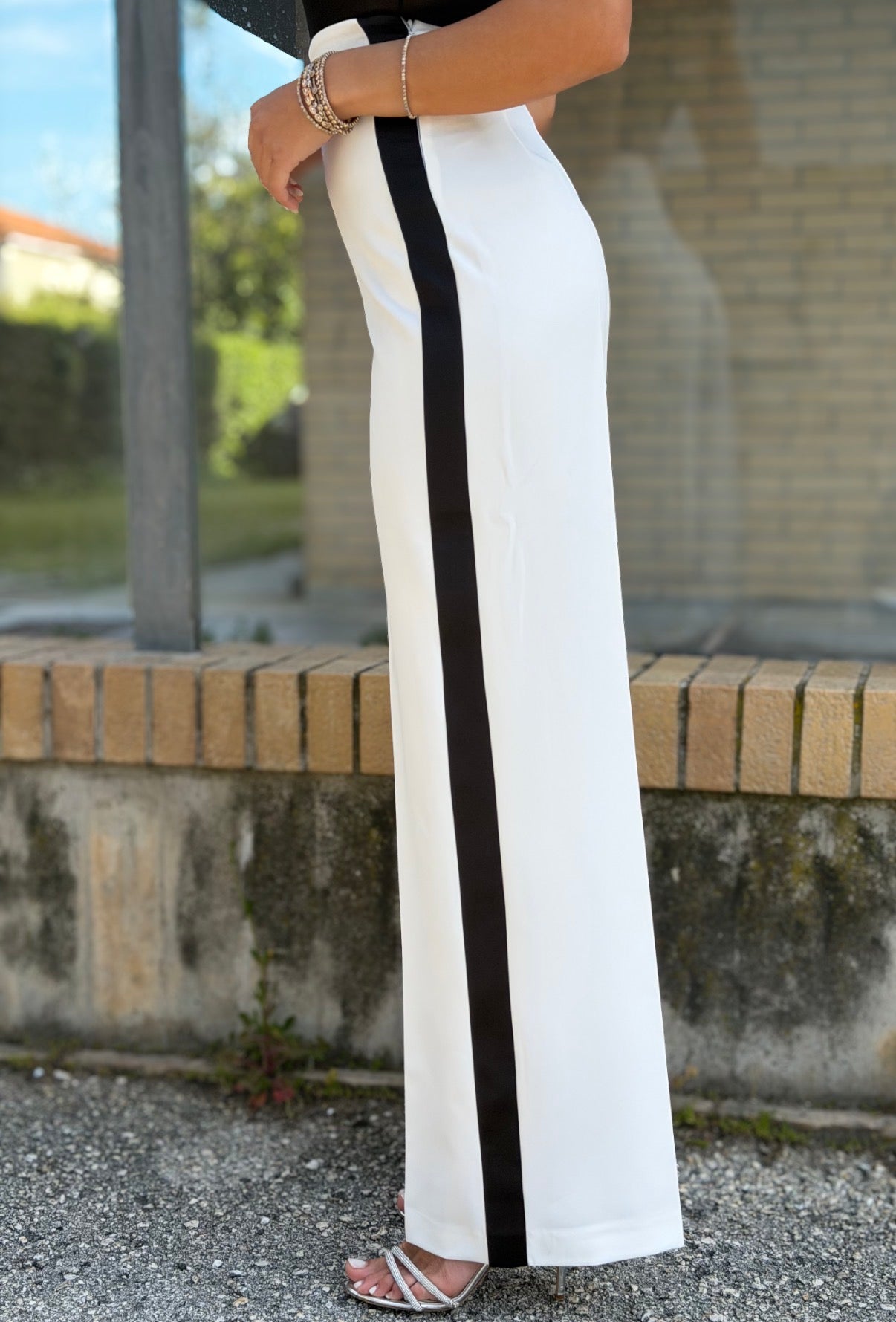 PANTALONE BIANCO/NERO