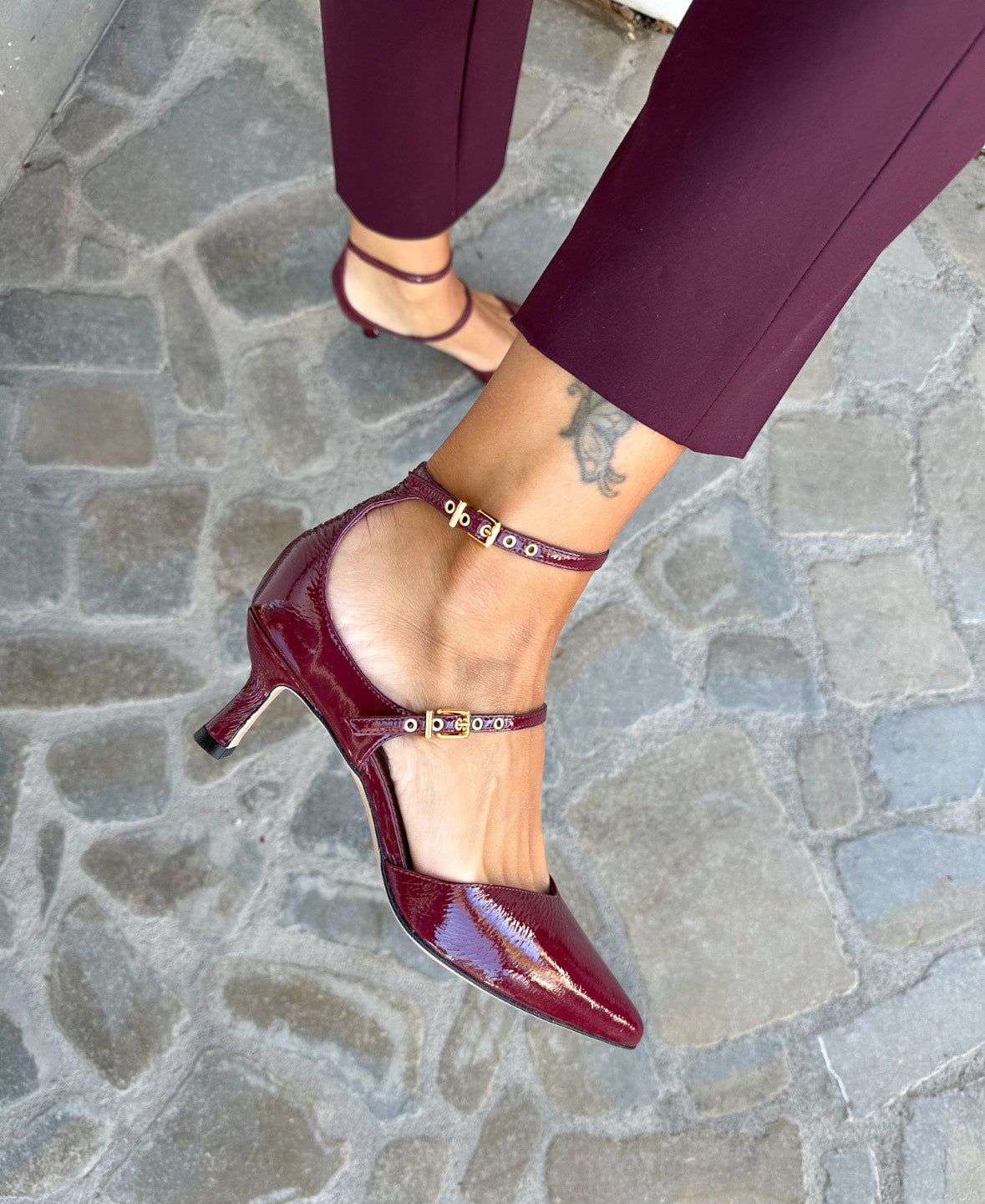 DECOLLETE' VERNICE BORDEAUX