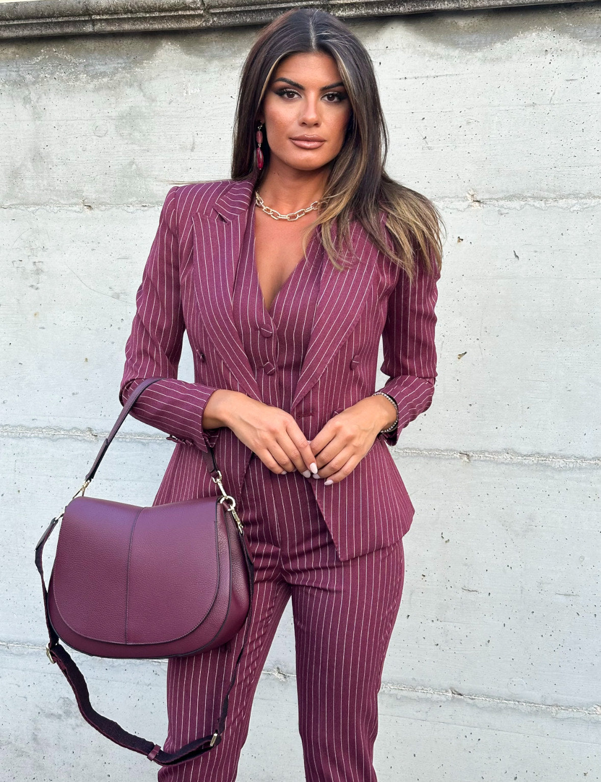 BORSA HELENA ROUND BORDEAUX