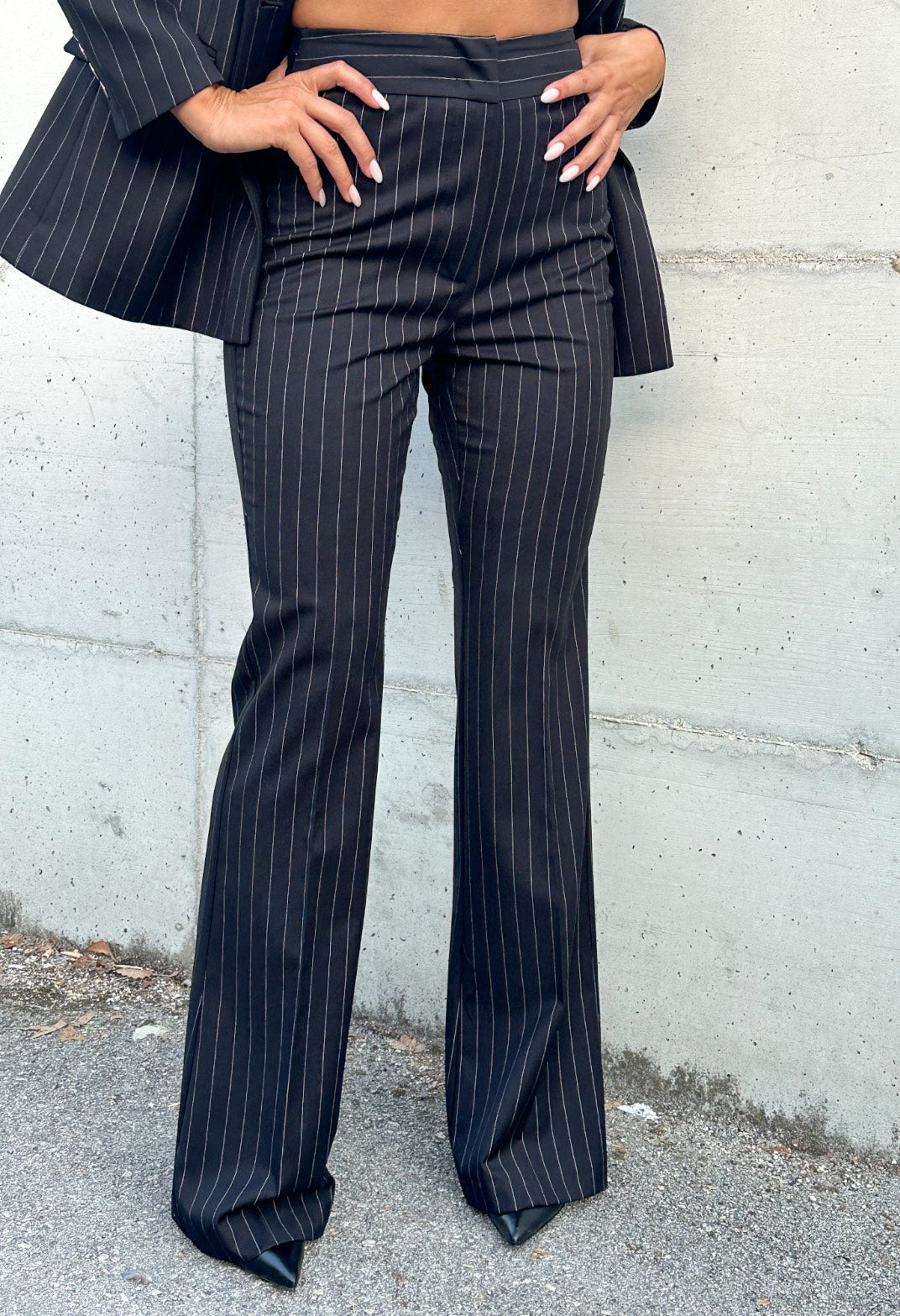TAILLEUR STRIPE GESSATO NERO