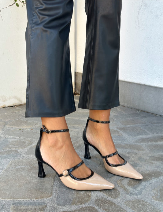 DECOLLETE' SEVILHA NERA/BEIGE