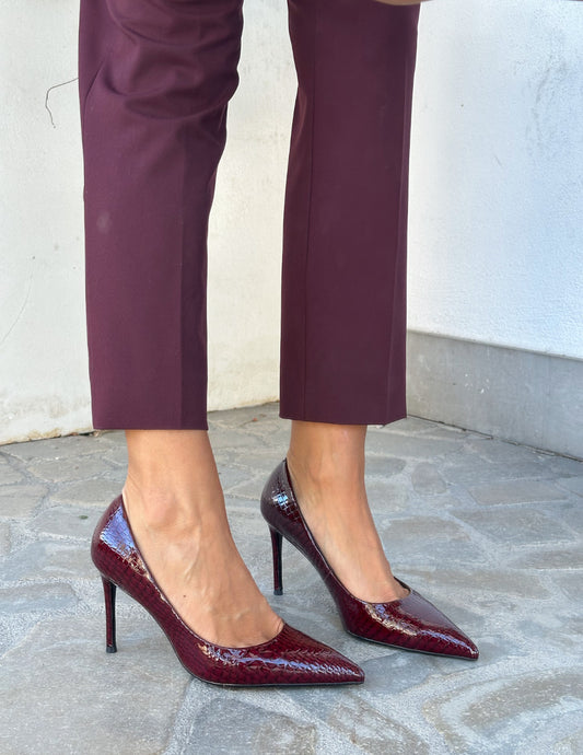 DECOLLETE' IN COCCO BORDEAUX