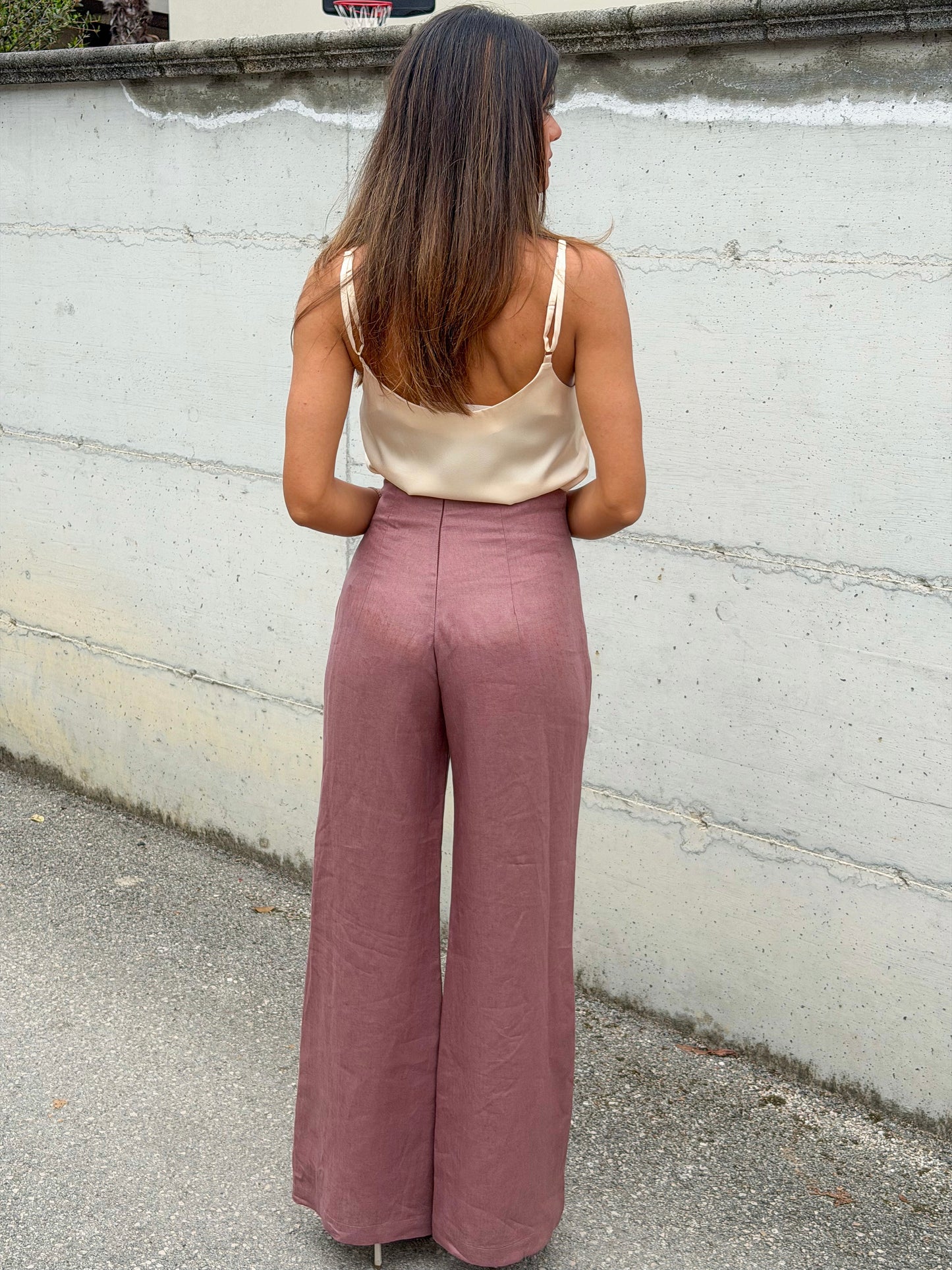 PANTALONE LINO COFFEE