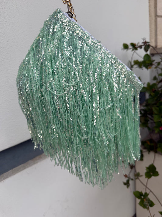 POCHETTE SHINE VERDE MENTA