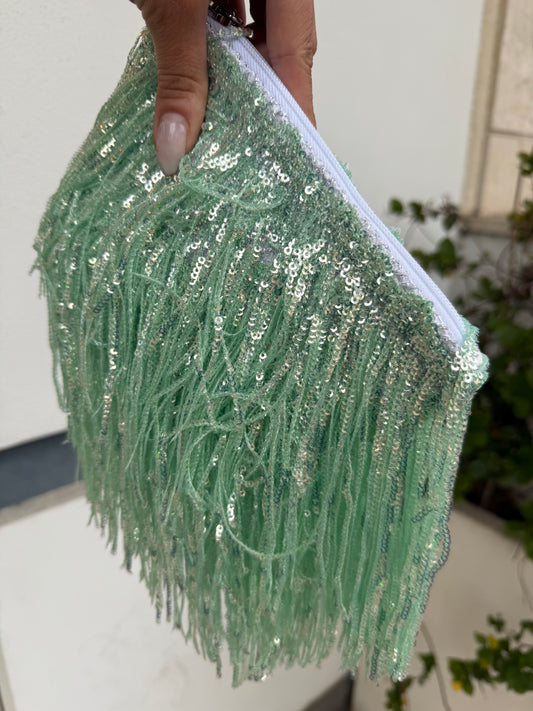 POCHETTE SHINE VERDE MENTA