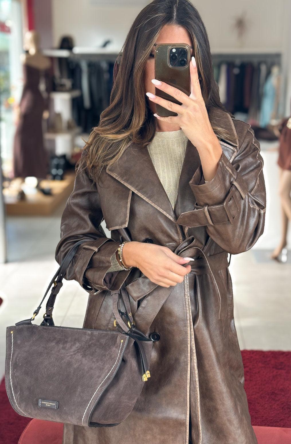 BORSA BLOOM MARRONE