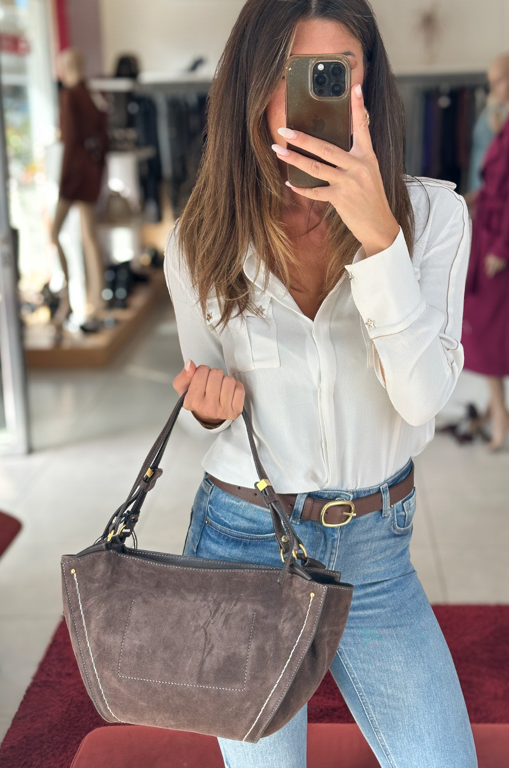 BORSA BLOOM MARRONE