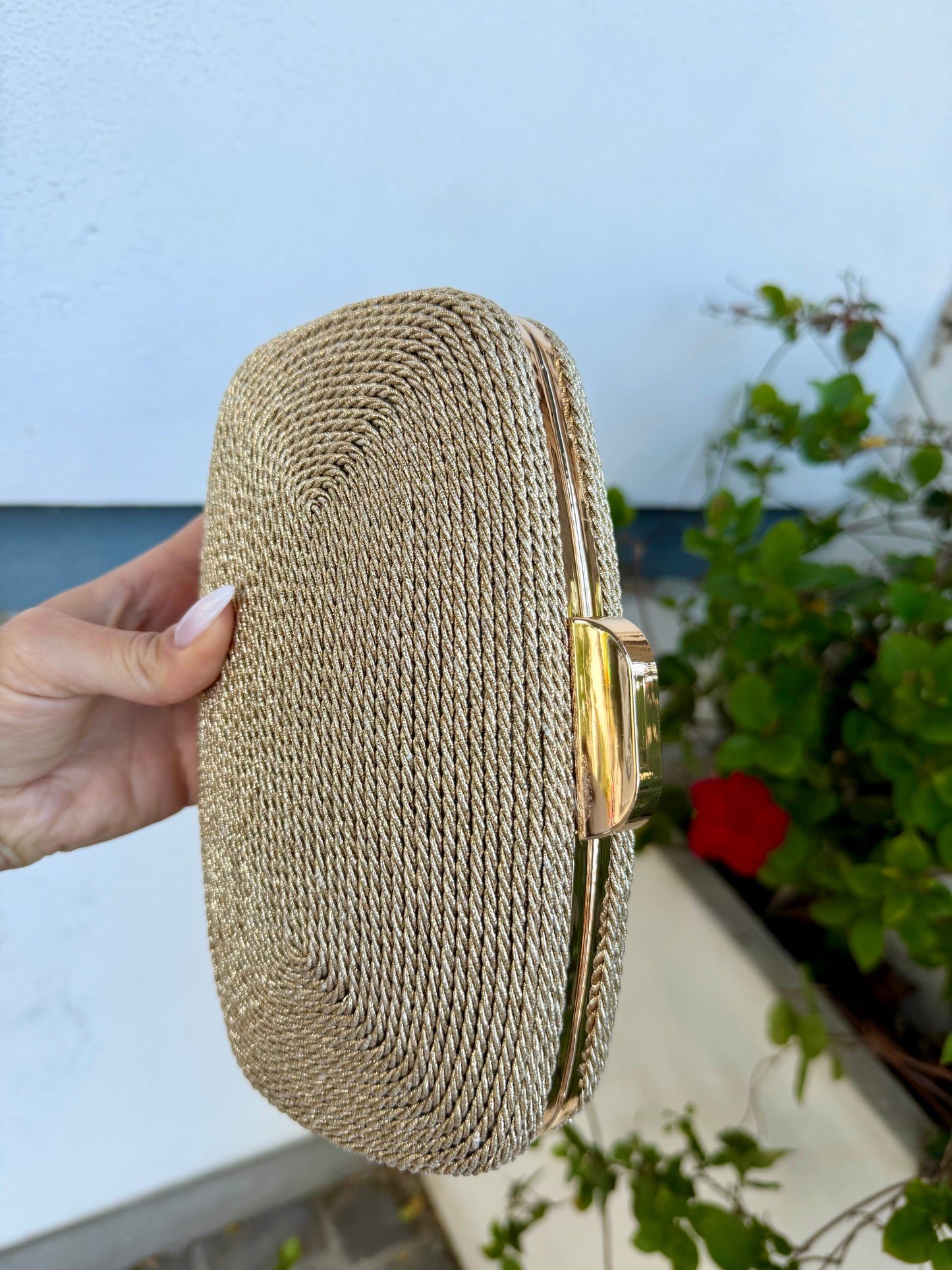 POCHETTE IN CORDA ORO
