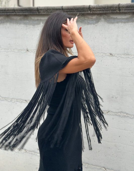 MANTELLA FRANGE NERO