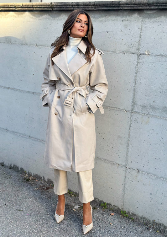 TRENCH IN ECOPELLE AVORIO
