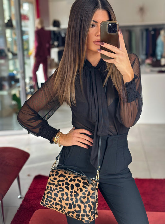 BORSA ALIFA LEOPARDATA