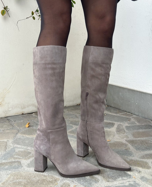 STIVALE CAMOSCIO GRIGIO