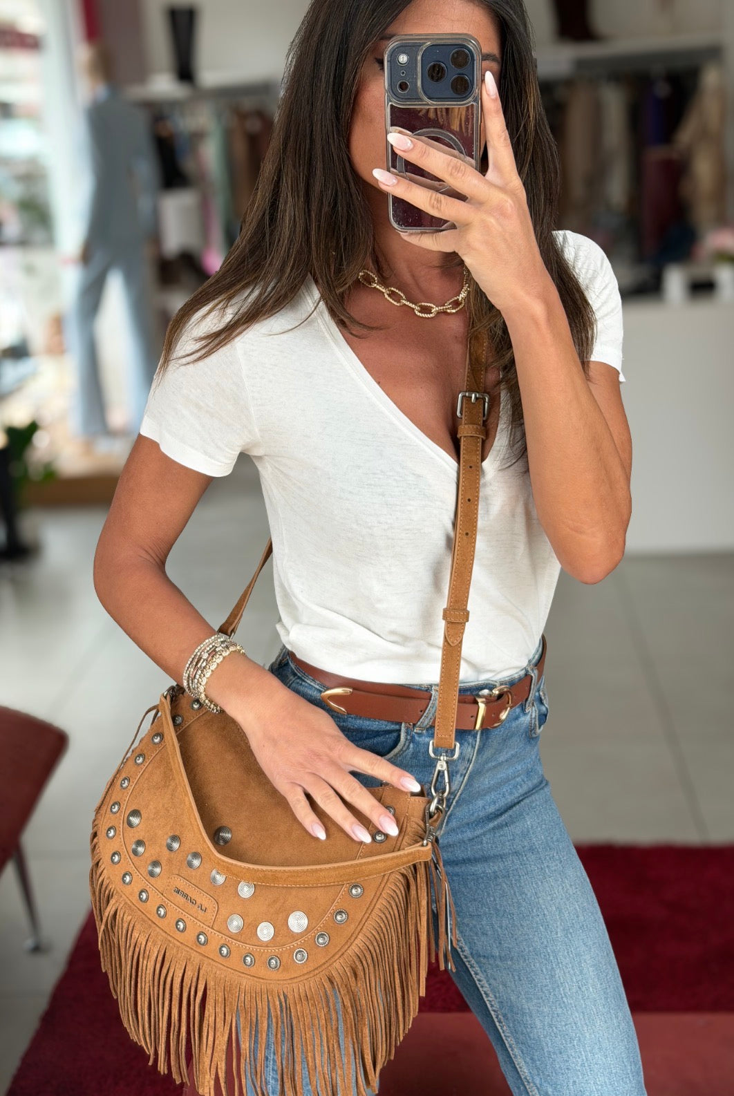 BORSA AZTEC CUOIO
