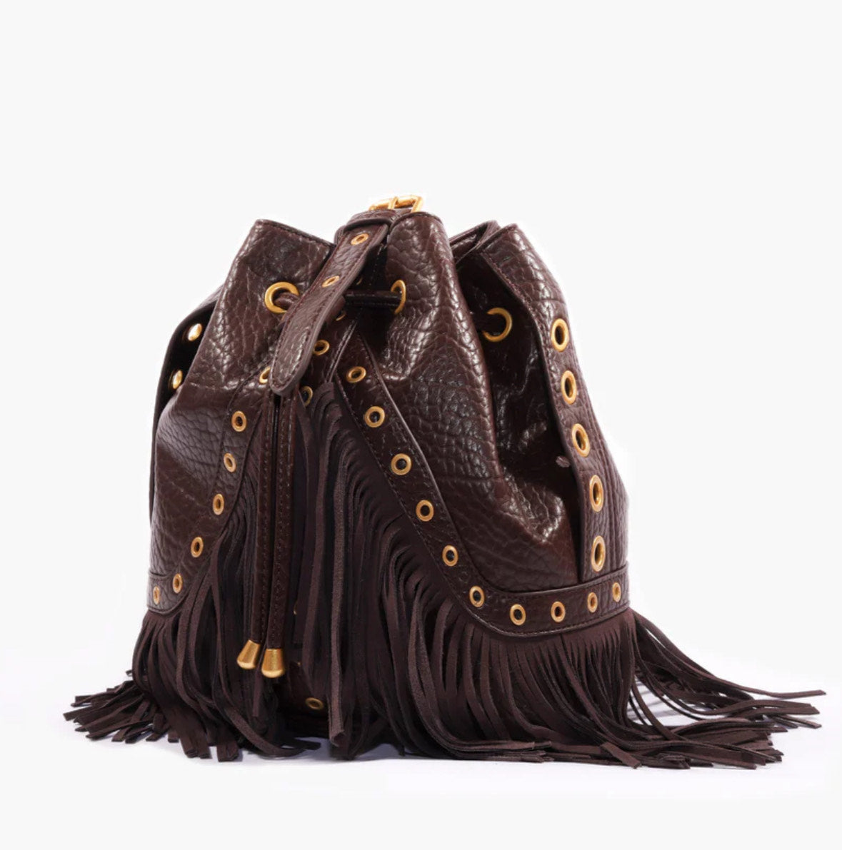 SECCHIELLO FRINGES MARRONE