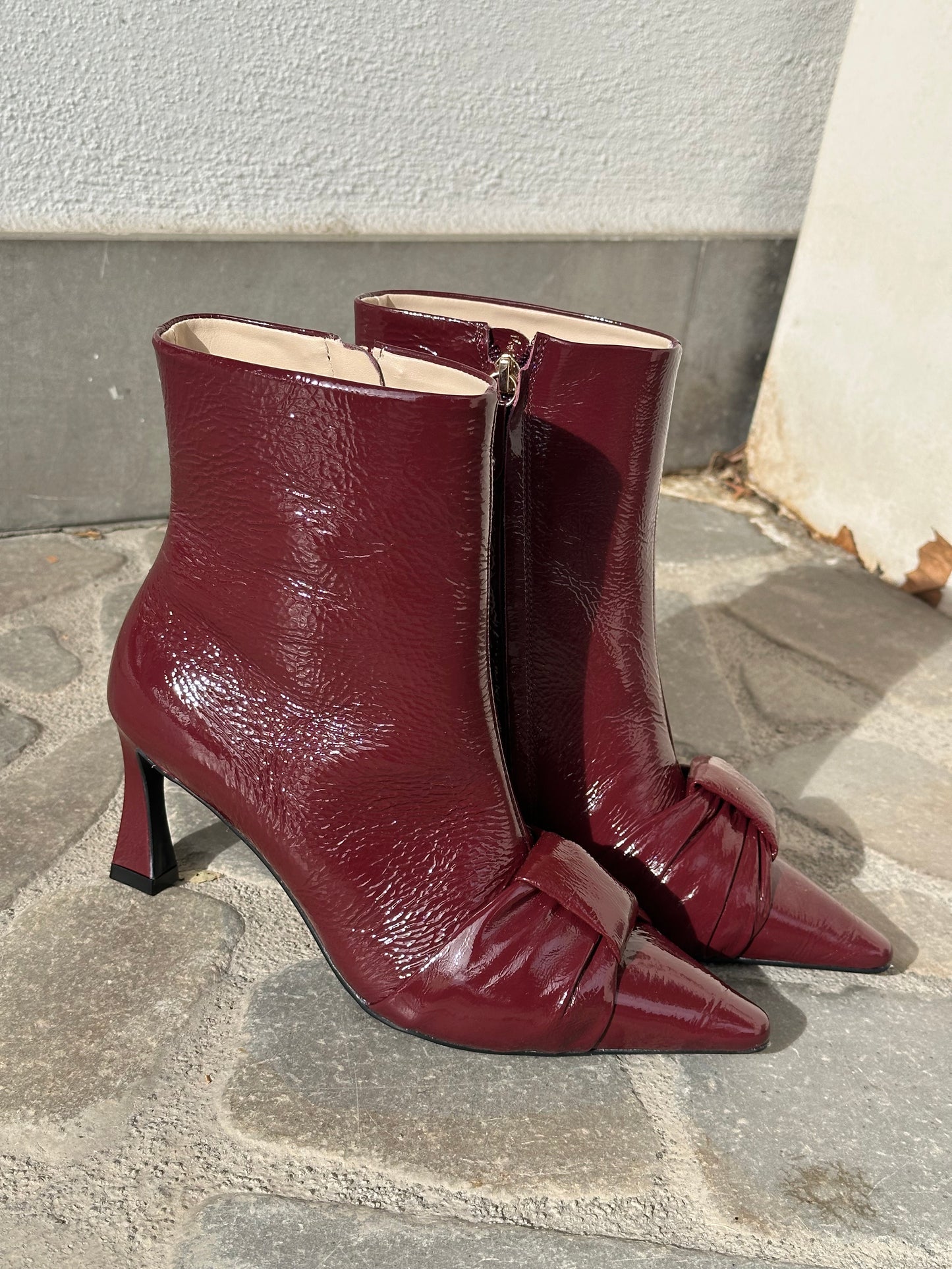 STIVALETTO NODO BORDEAUX